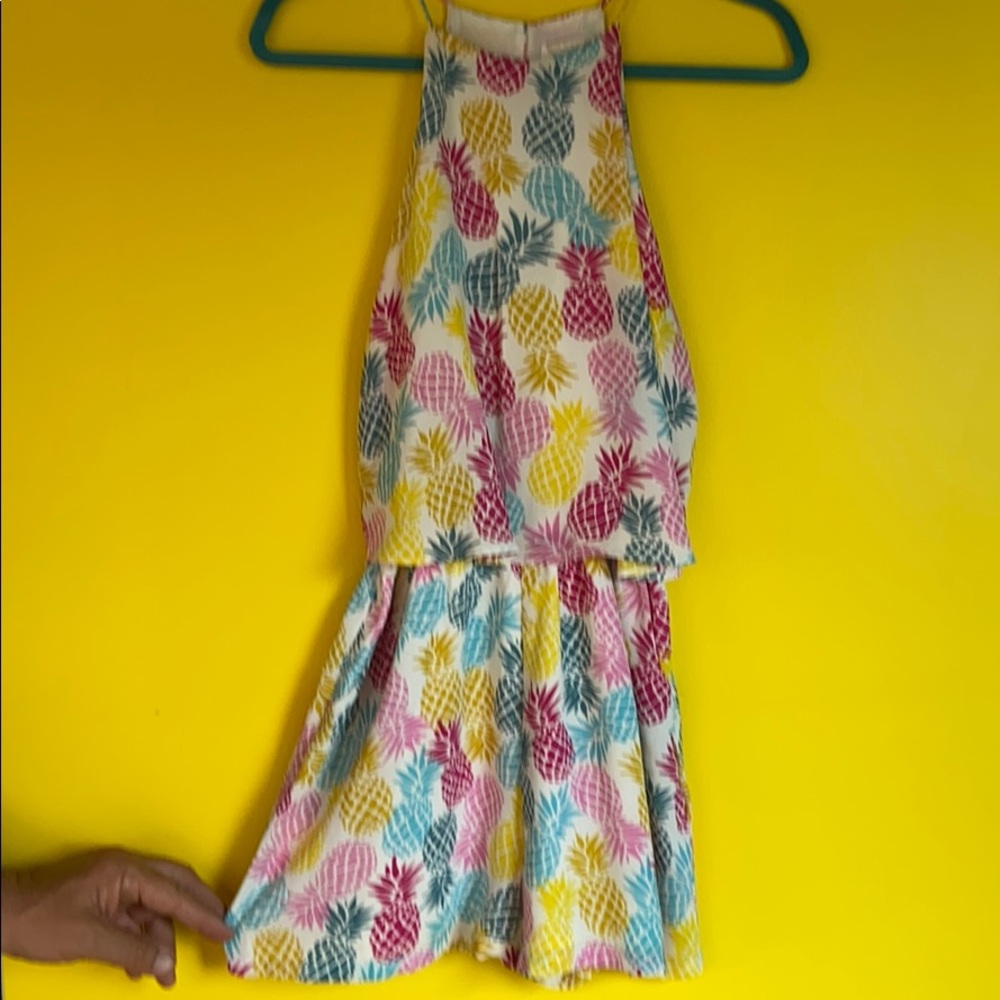 Finn & Grace Multicolored Pineapple Design Romper